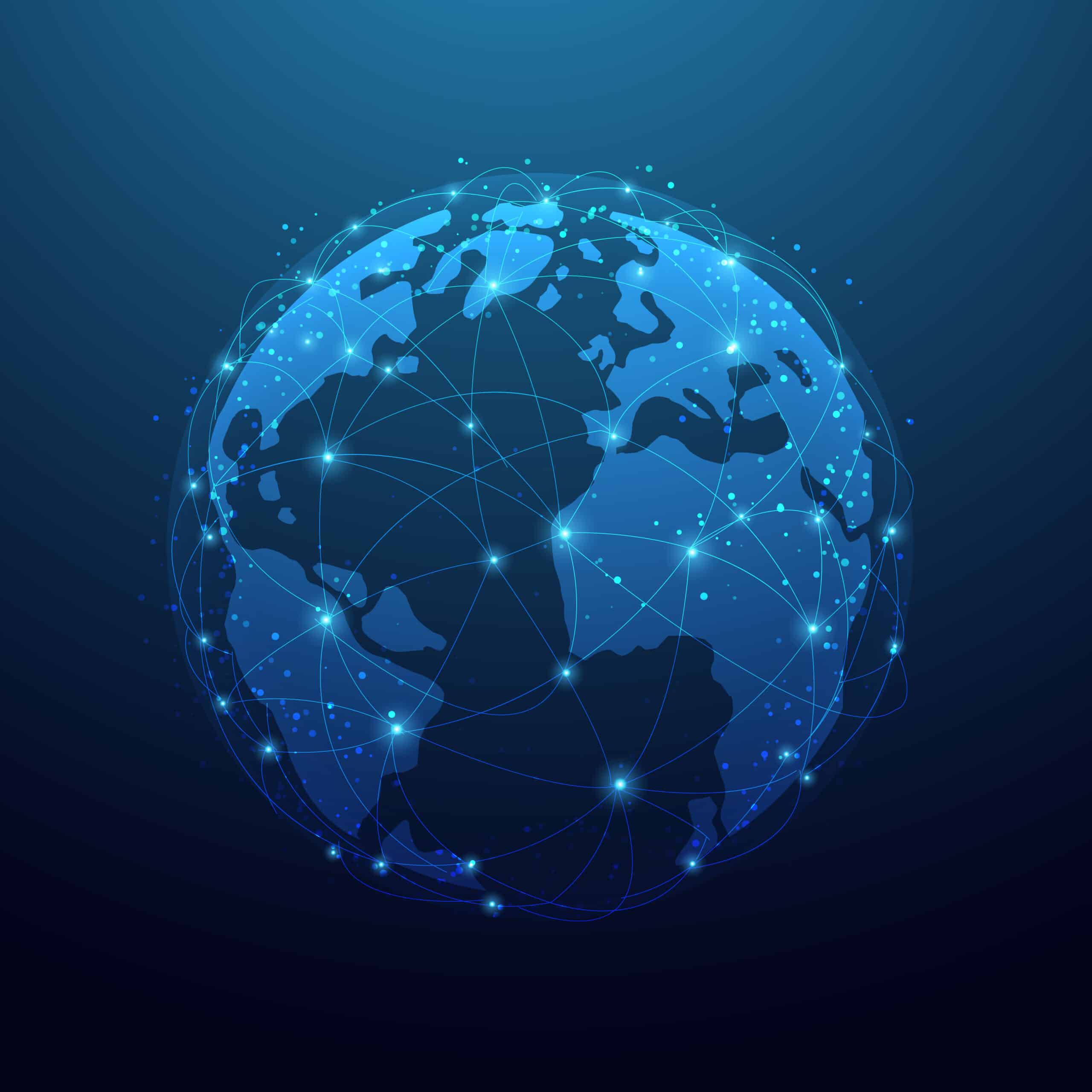 Image d'une Mapmonde représentant la présence d'une marque au niveau Mondial global-sales-ponera